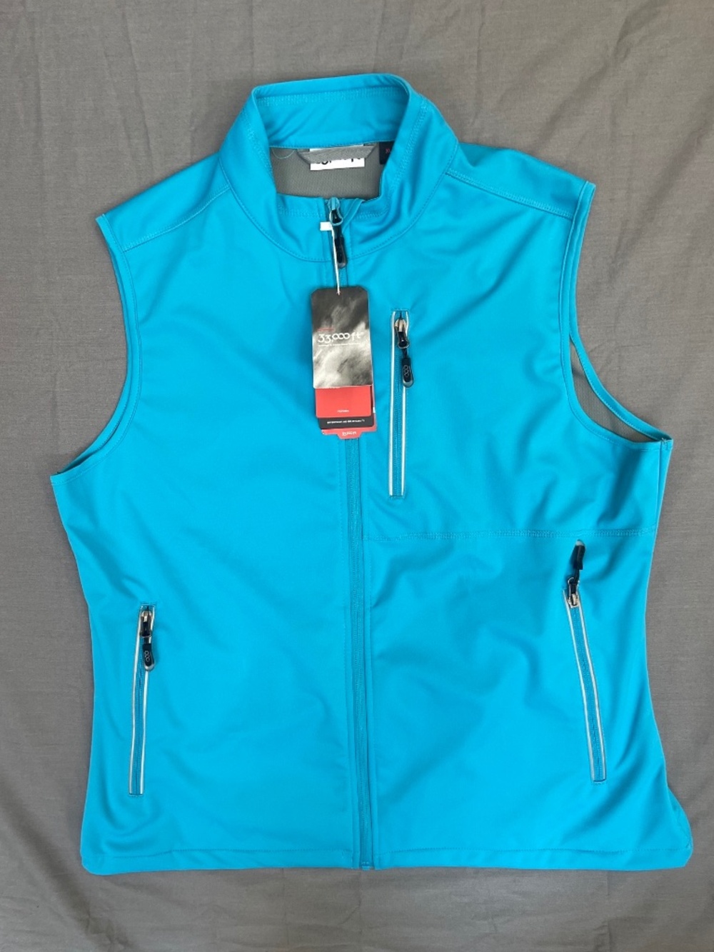 33,000ft Women's Bright Blue Lightweight Soft-shell Golf/Running/Cycling Vest
